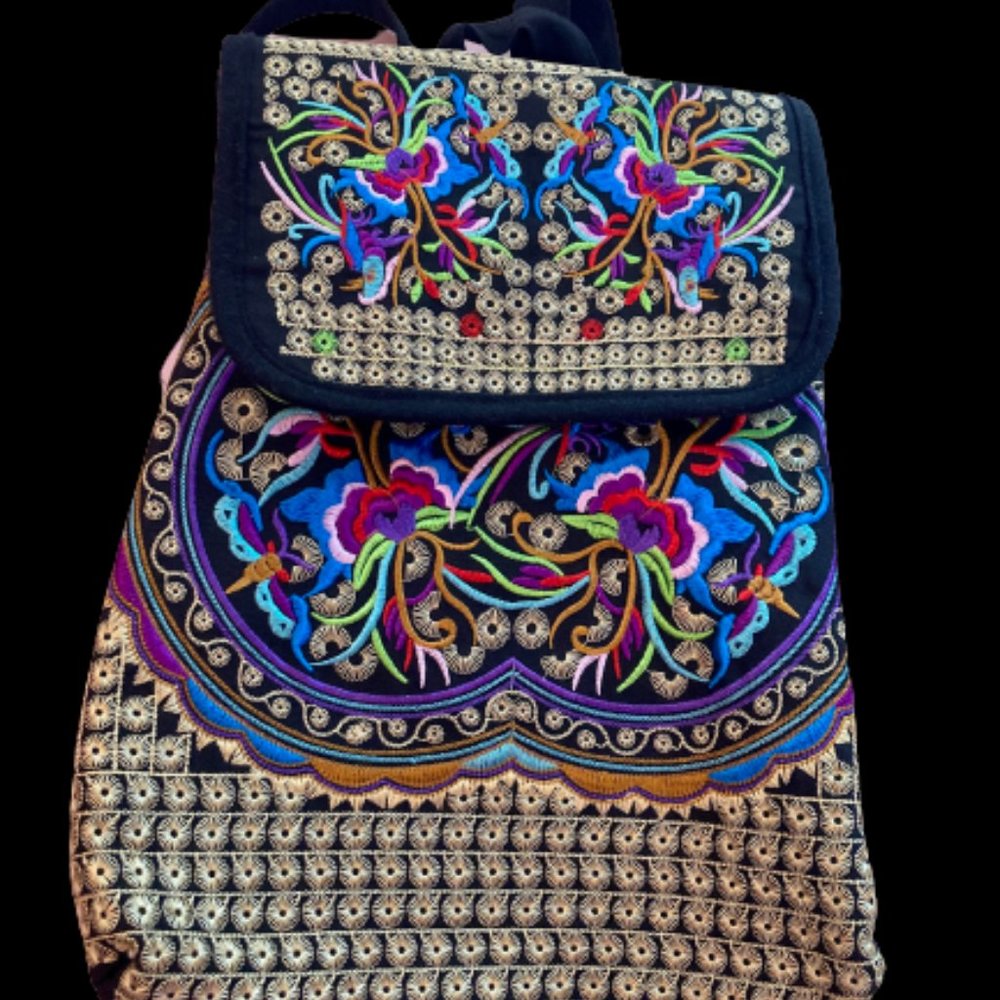 Boho Embroidered Backpack - Picture 5 of 5